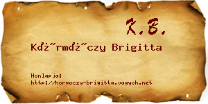 Körmöczy Brigitta névjegykártya